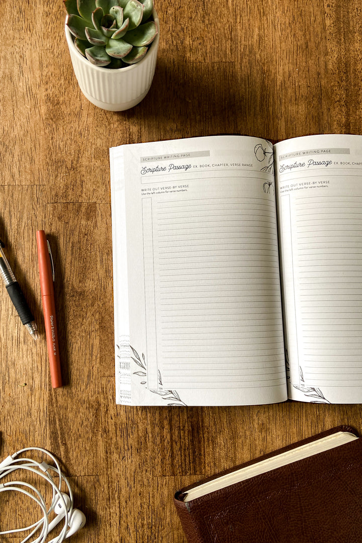 Floral Scripture Writing Bible Study Journal