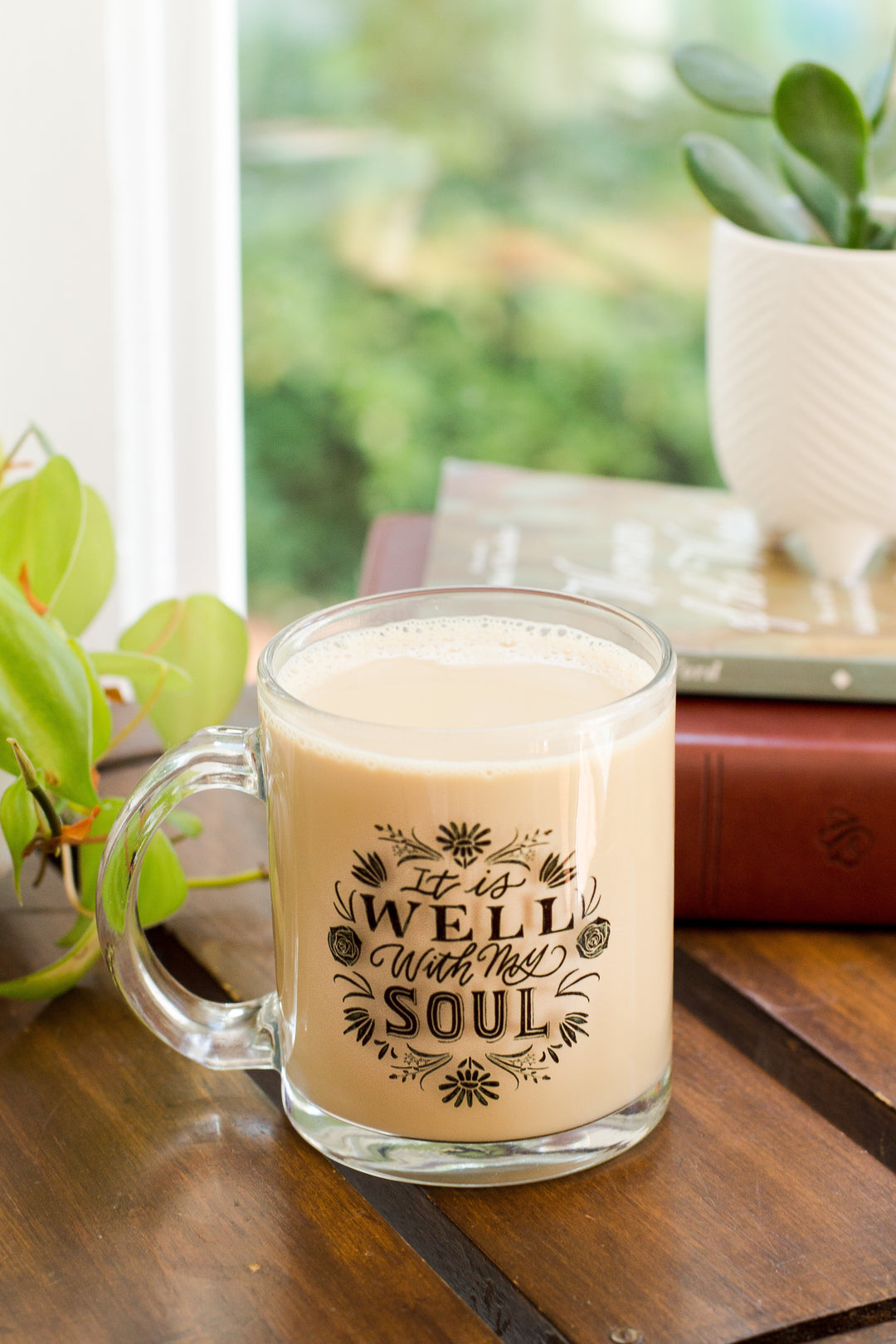 It Is Well Clear Glass Mug