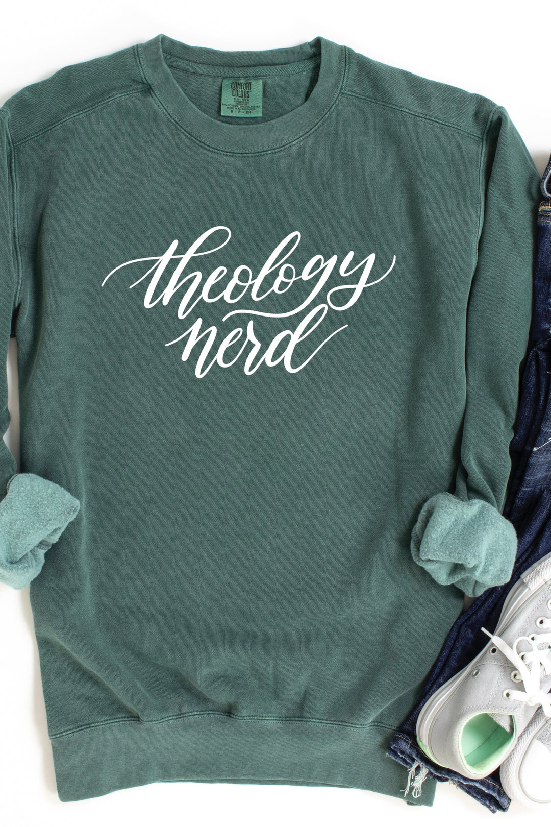 "Theology Nerd" (Script) Crewneck Pullover