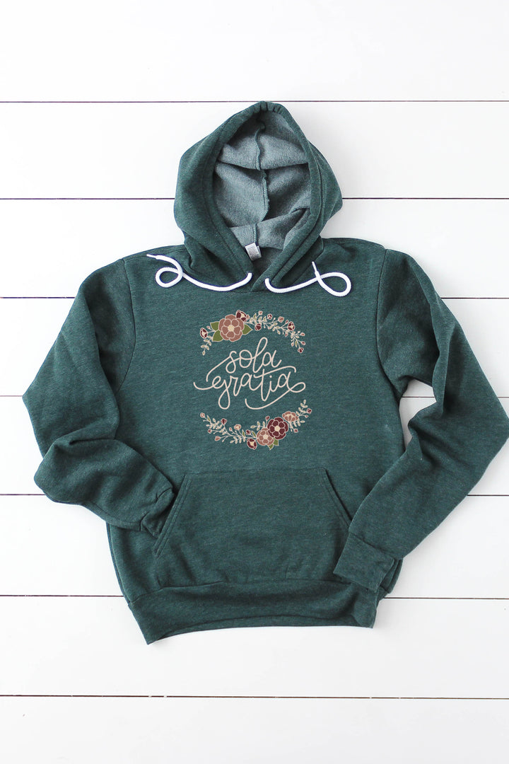Floral Sola Gratia Hoodie
