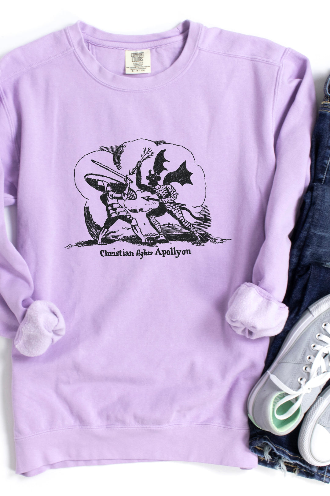 Christian Fights Apollyon Crewneck Sweatshirt