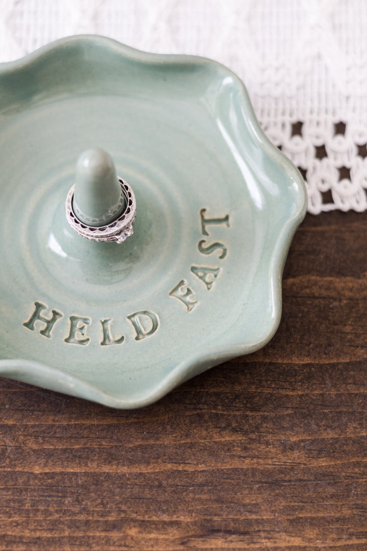 “Held Fast” Hand Thrown Ceramic Ring Dish