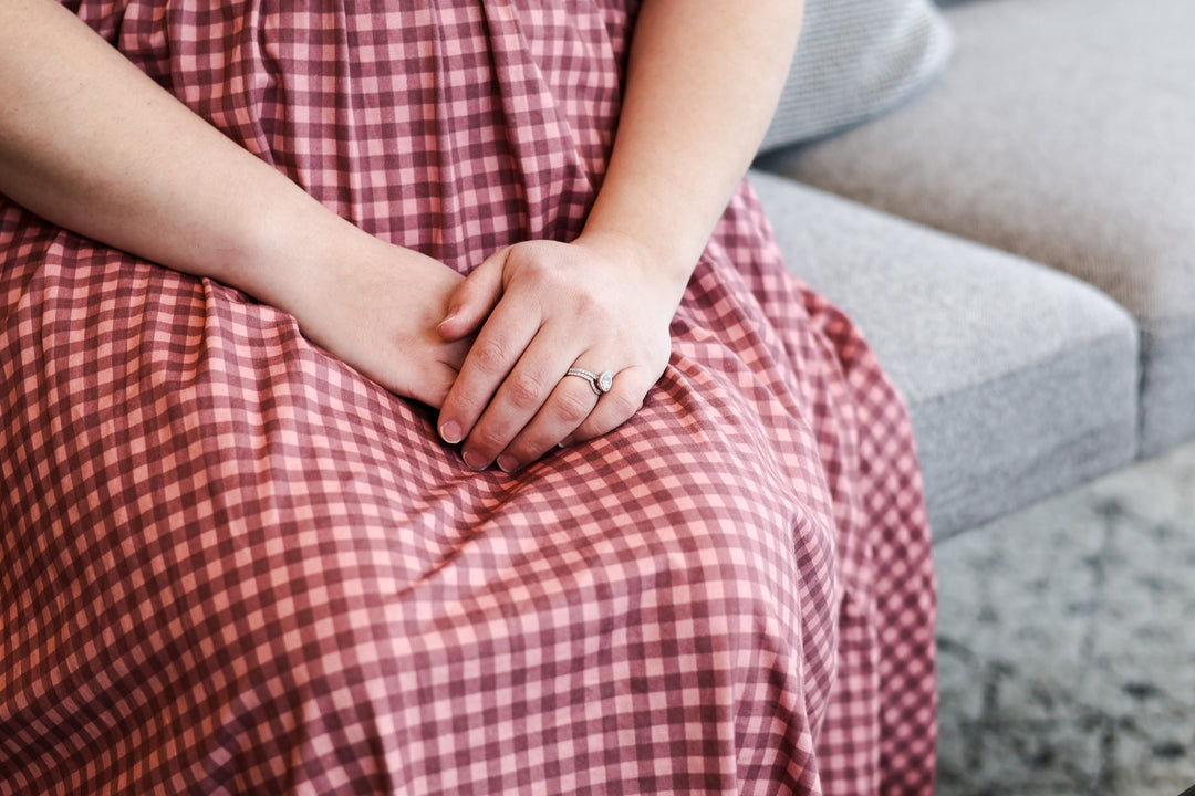 Gingham Blush—Cottage Dress