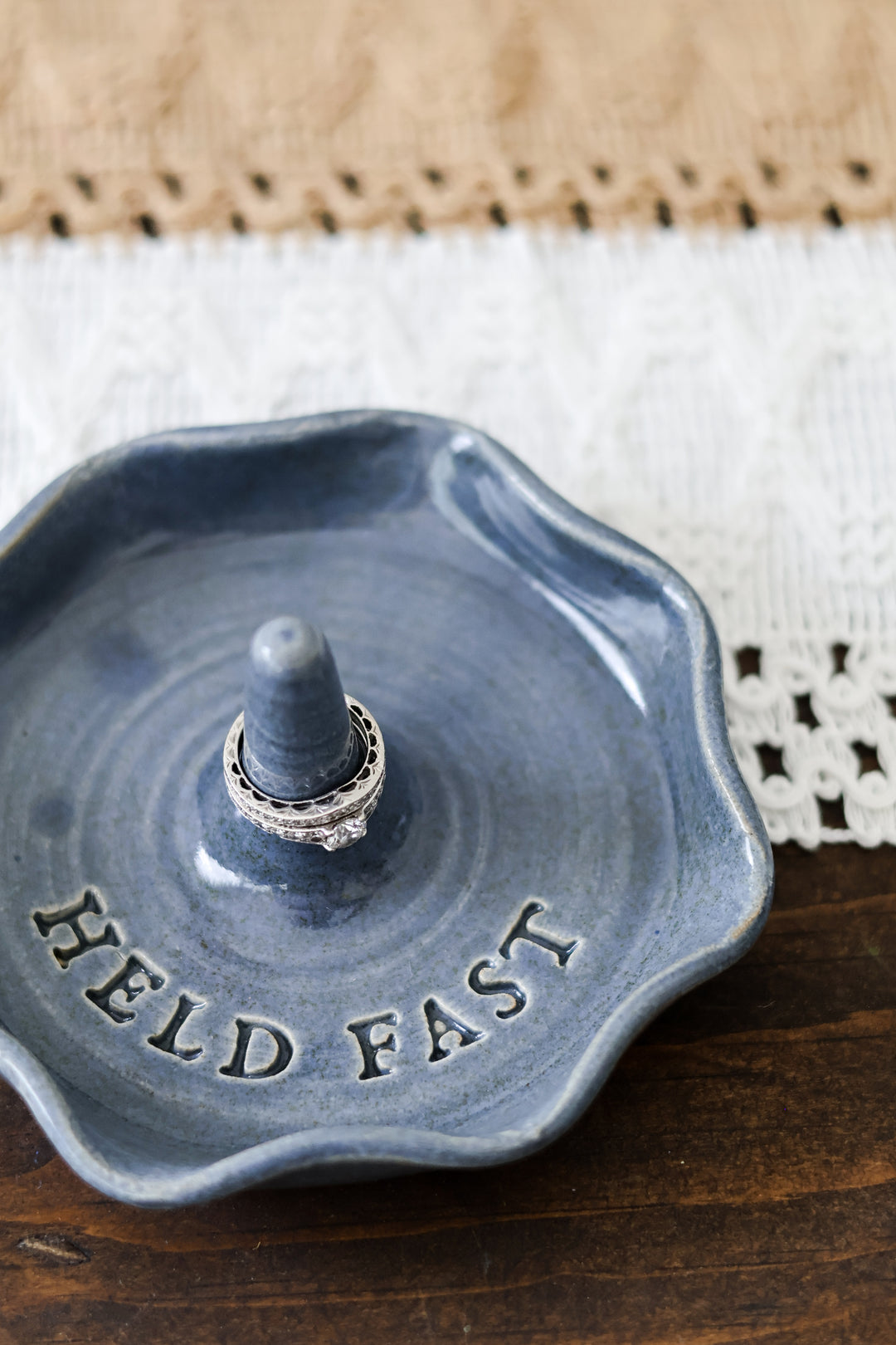 “Held Fast” Hand Thrown Ceramic Ring Dish