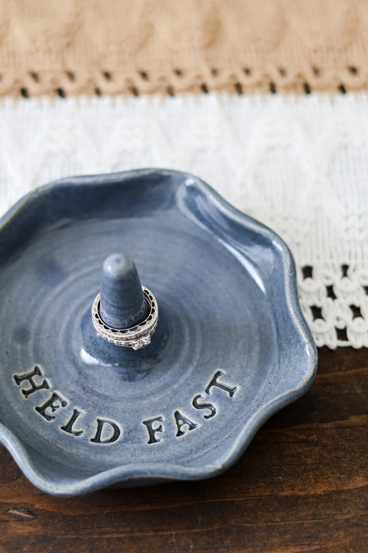“Held Fast” Hand Thrown Ceramic Ring Dish