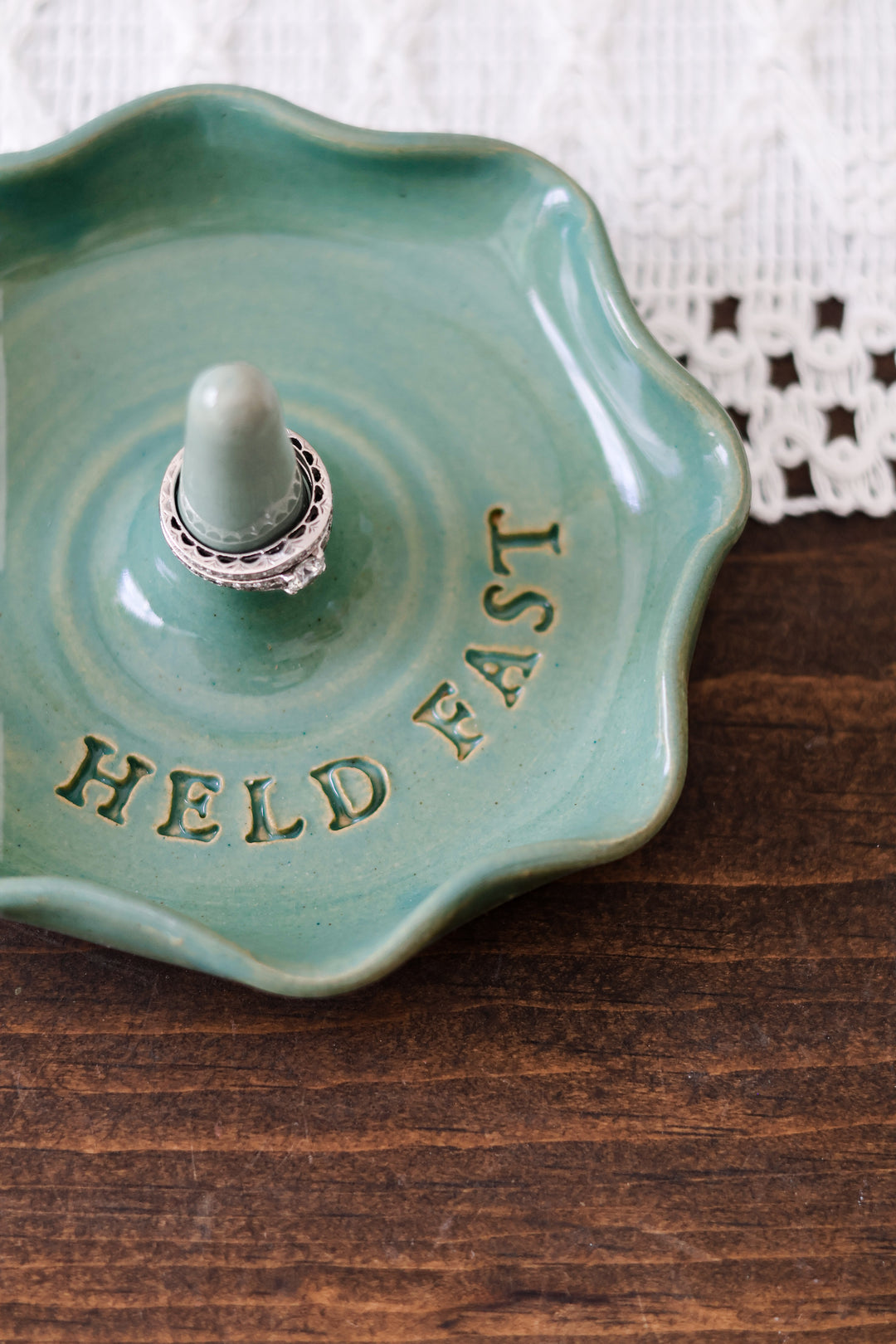 “Held Fast” Hand Thrown Ceramic Ring Dish