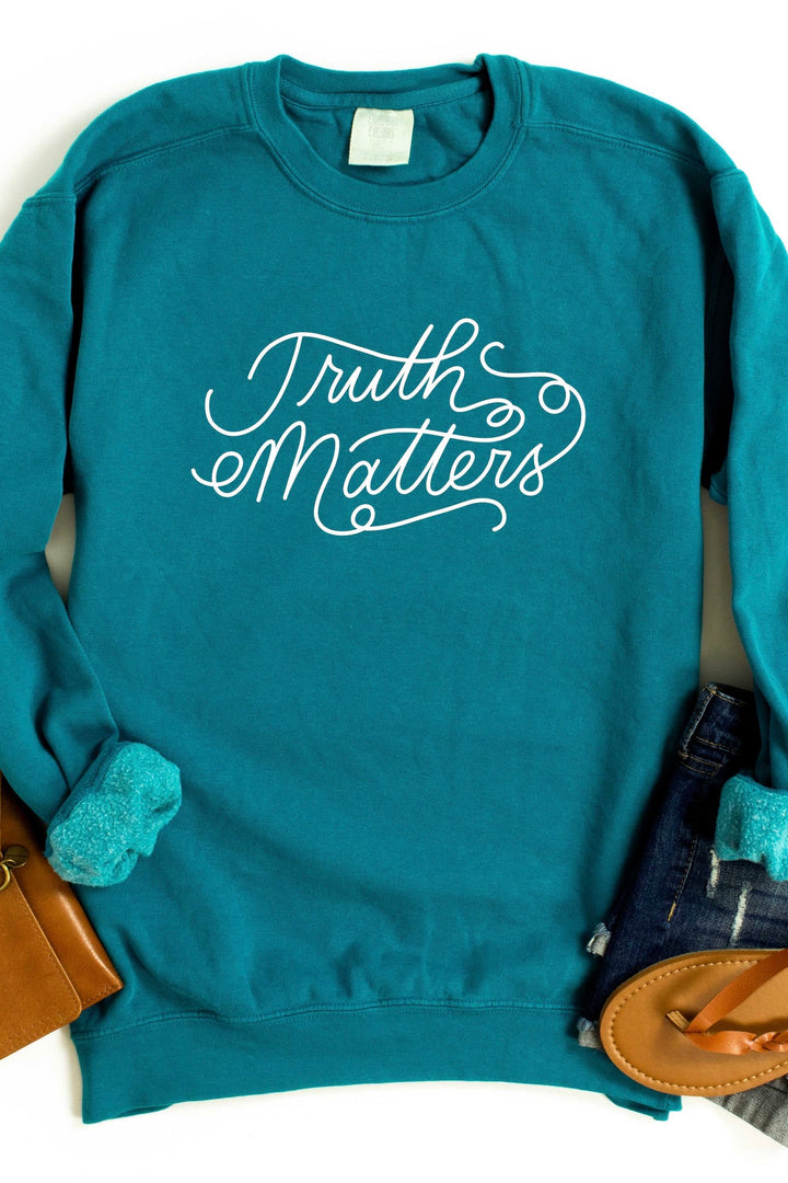 "Truth Matters" Script Crewneck