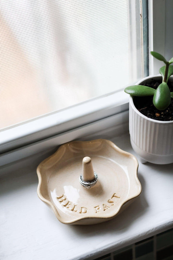 “Held Fast” Hand Thrown Ceramic Ring Dish