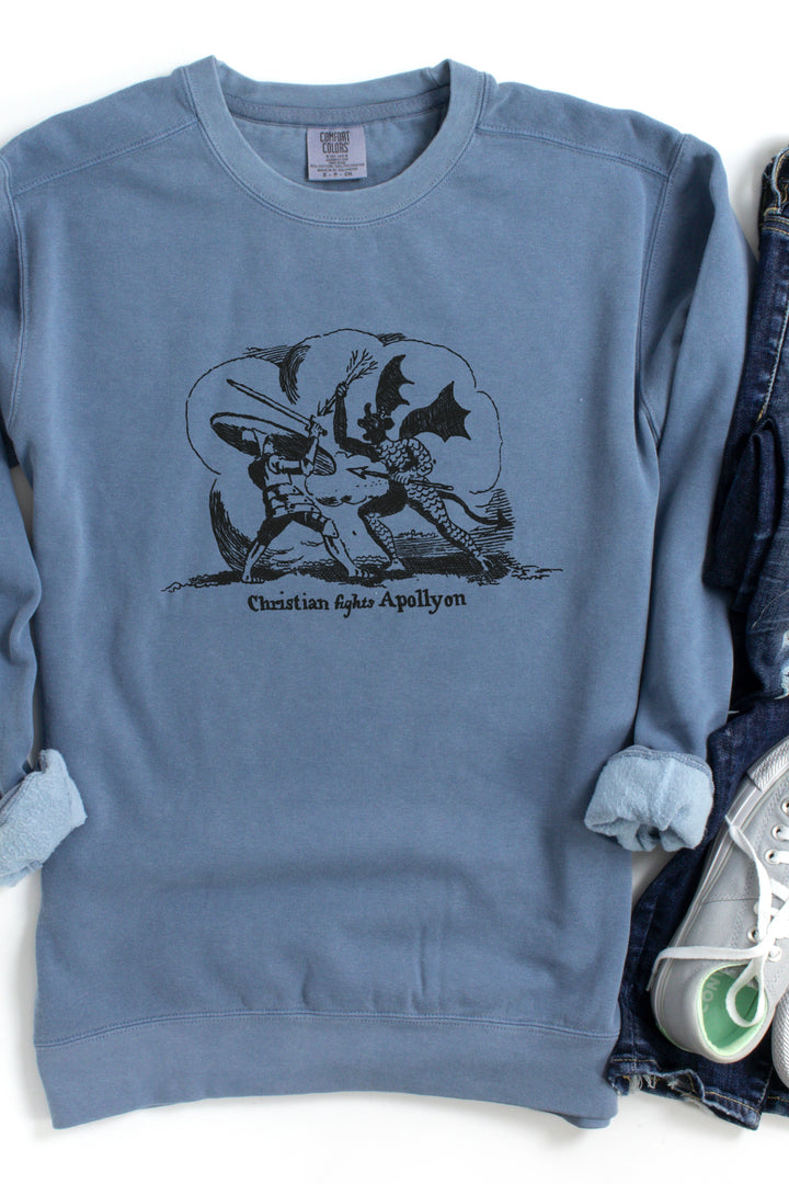 Christian Fights Apollyon Crewneck Sweatshirt