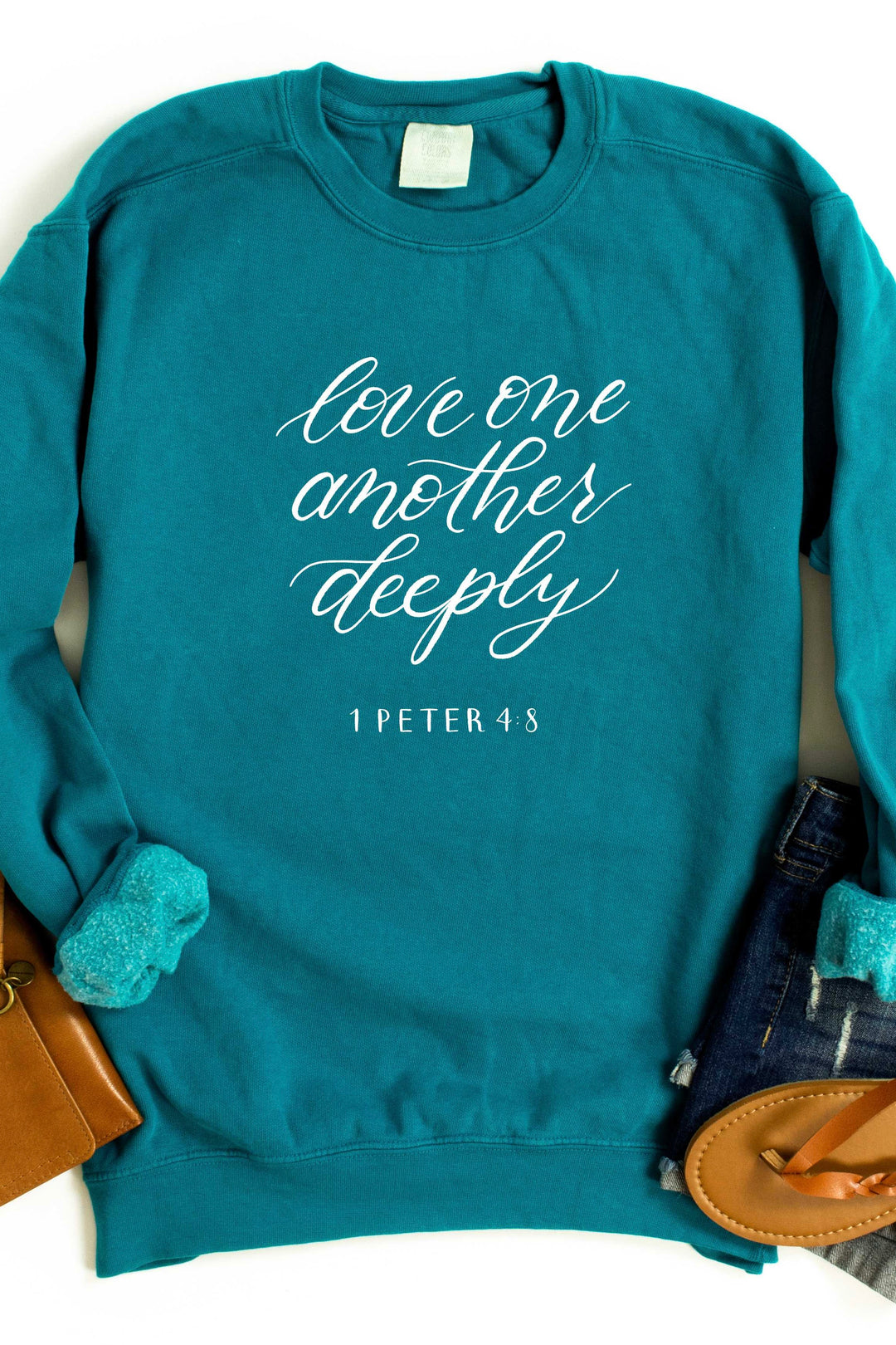 "Love One Another Deeply" Crewneck Pullover