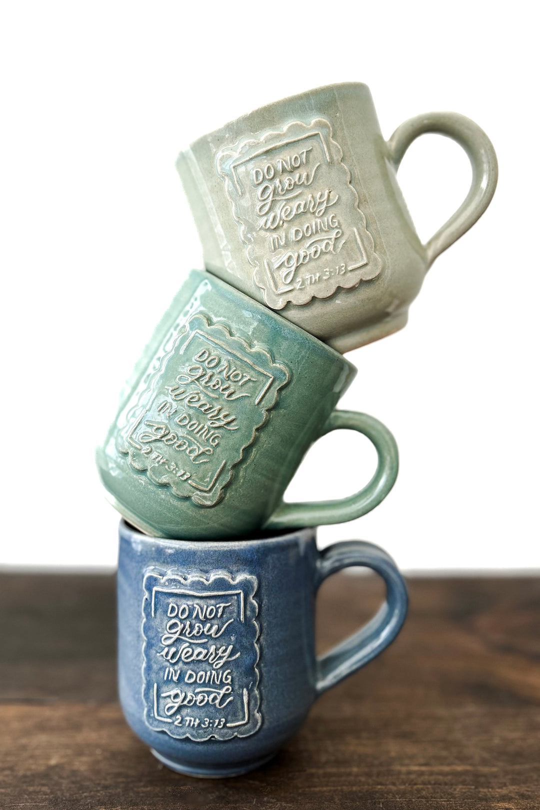 “Do Not Grow Weary” 2 Thes. 3:13 Handmade Ceramic Mug