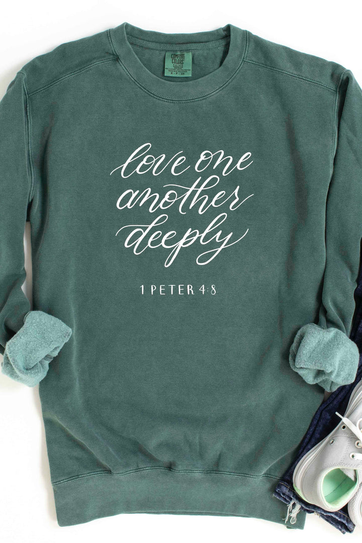 "Love One Another Deeply" Crewneck Pullover