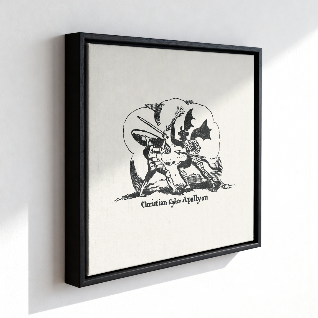 Pilgrim's Progress Illustration- Christian Fights Apollyon