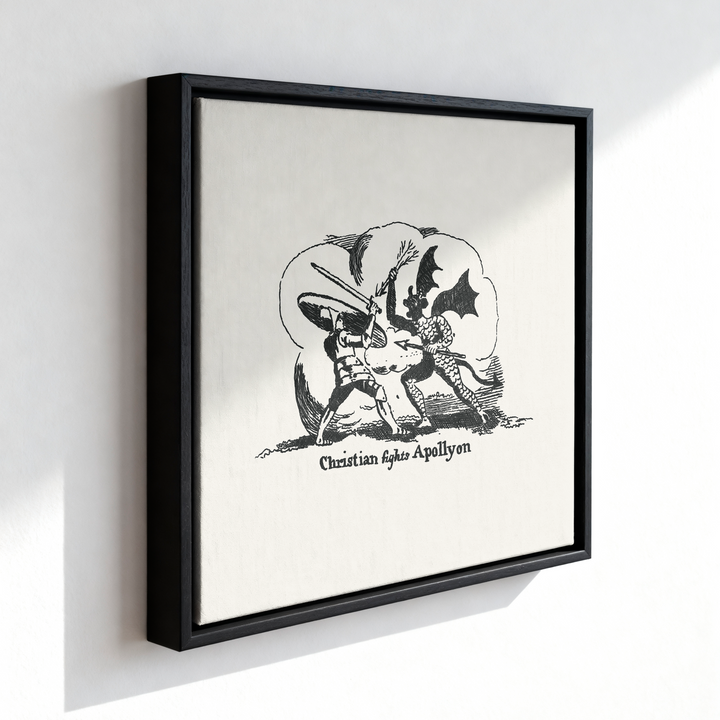 Pilgrim's Progress Illustration- Christian Fights Apollyon