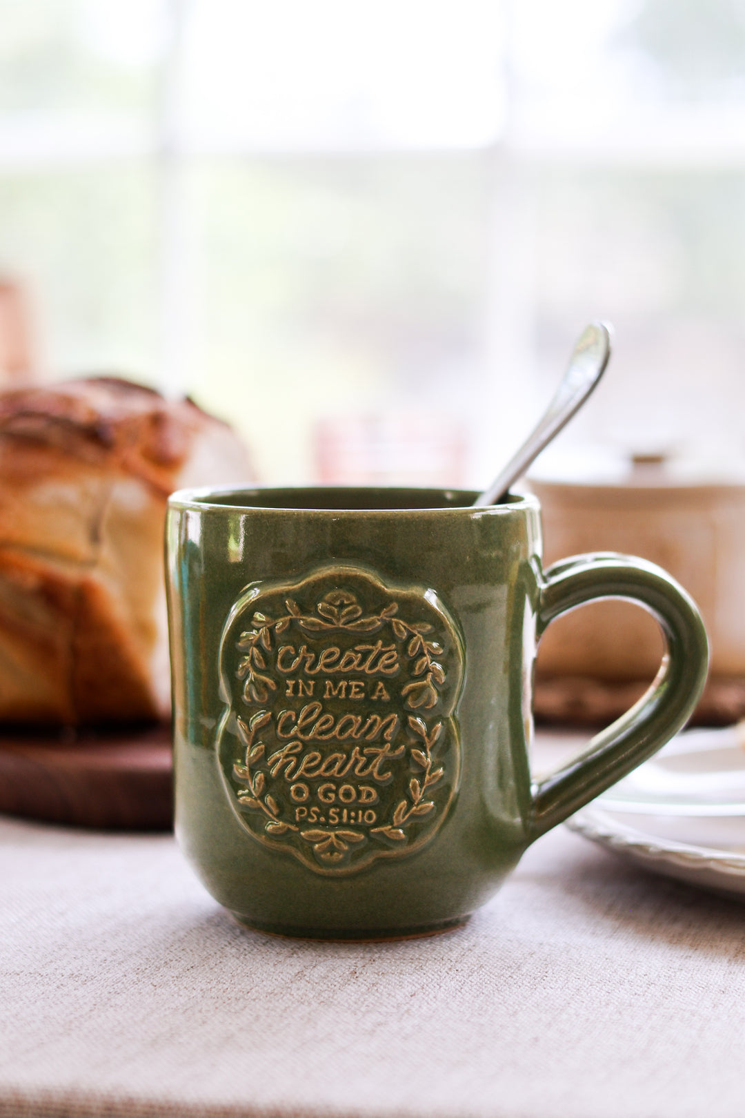 Psalm 51 Hand Thrown Ceramic Mug