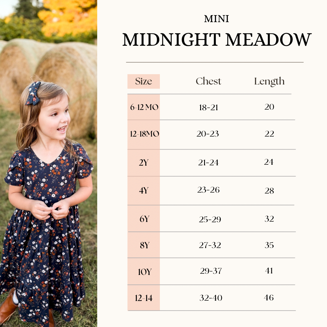 Midnight Meadow Mini Me Dress