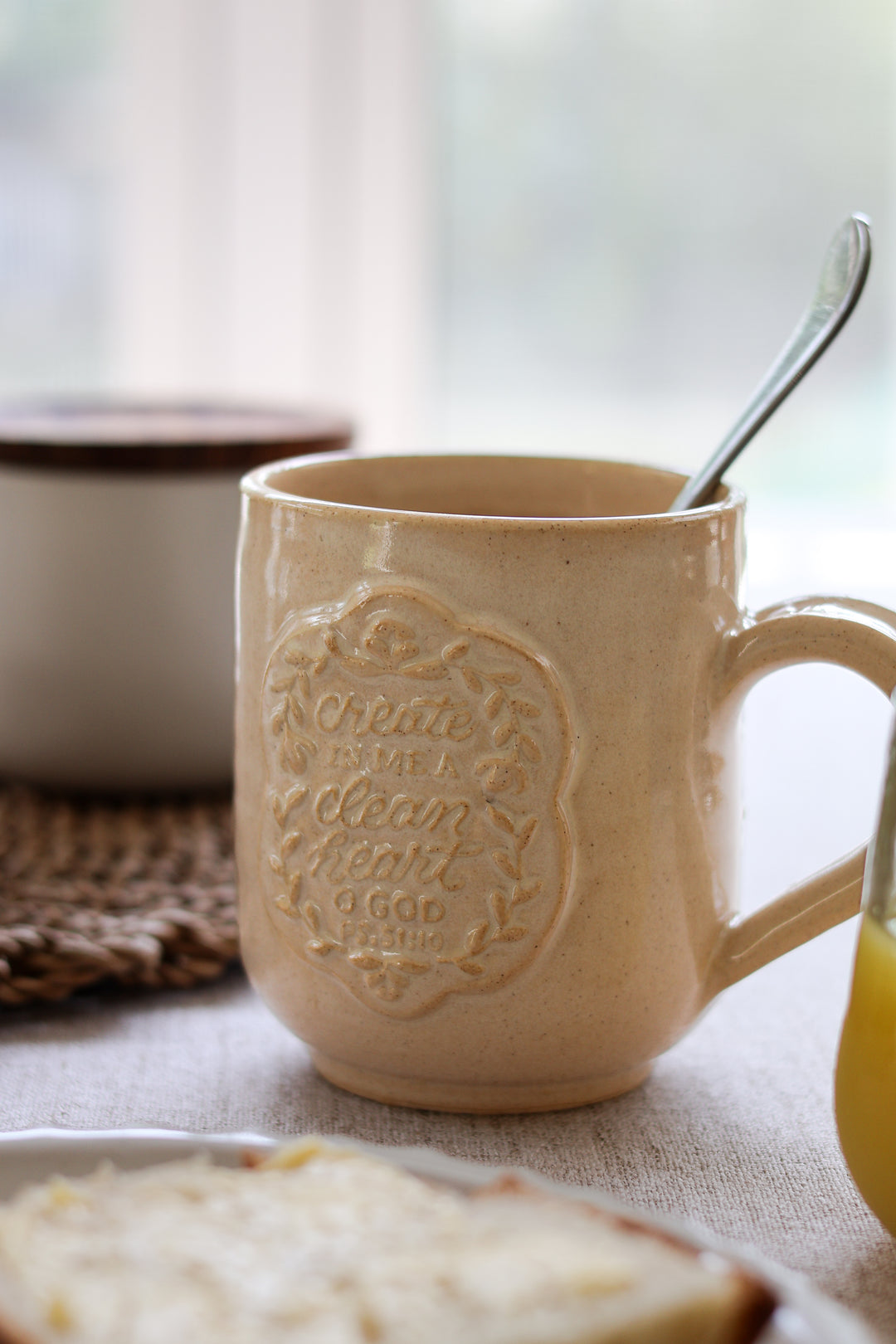 Psalm 51 Hand Thrown Ceramic Mug