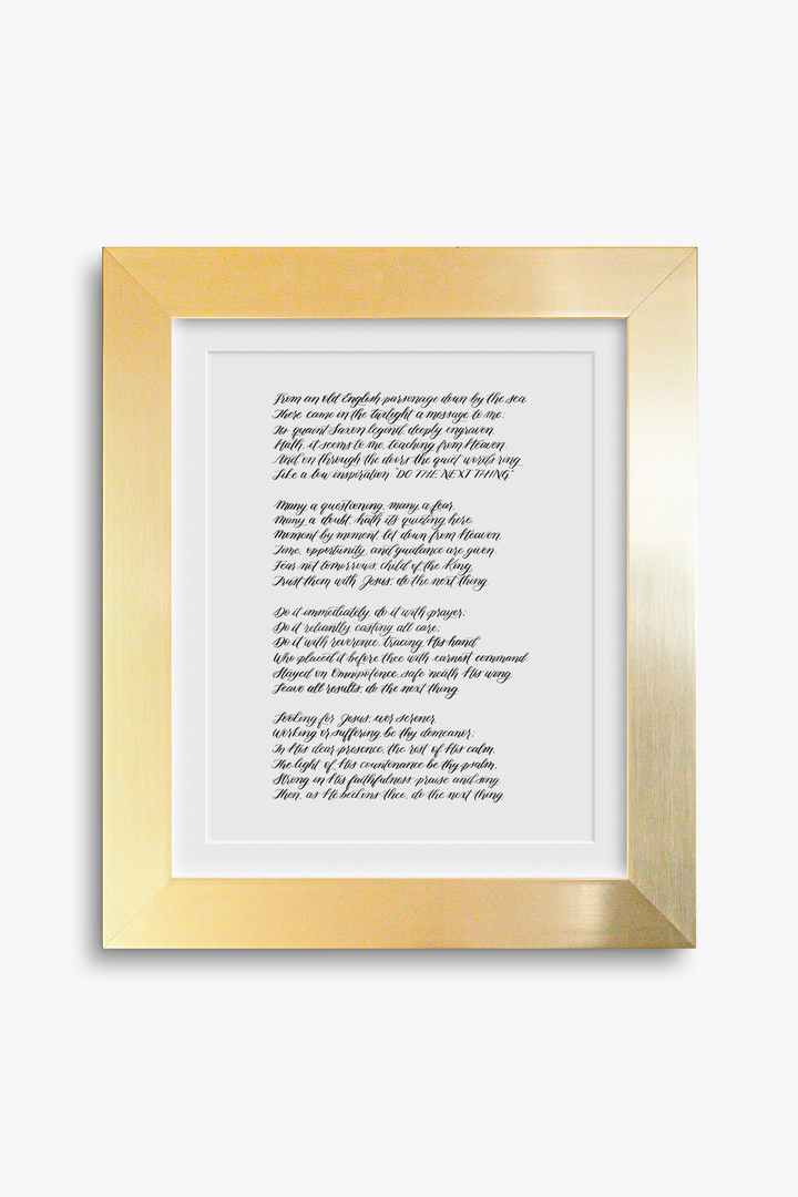 “Do the Next Thing” Poem