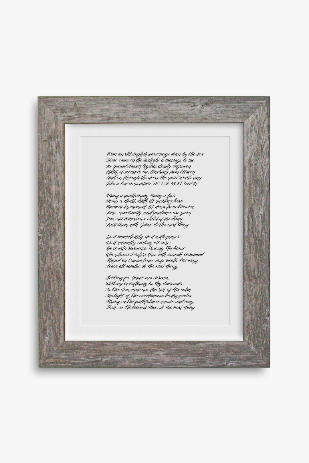 “Do the Next Thing” Poem