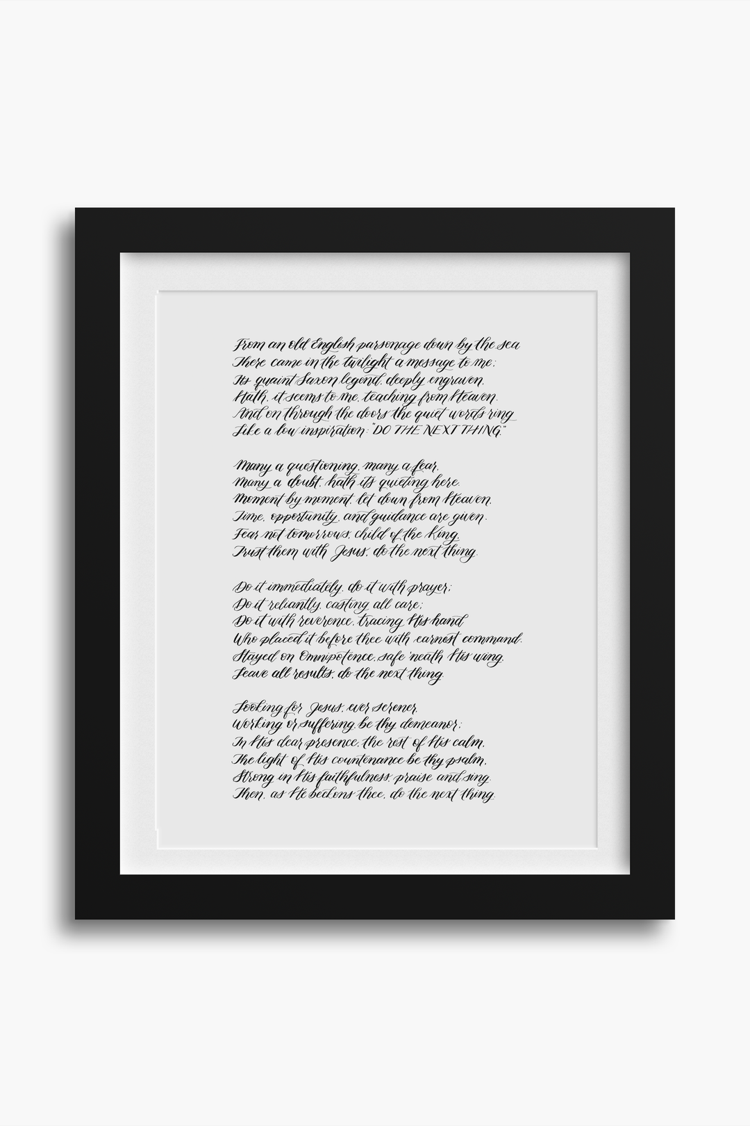 “Do the Next Thing” Poem