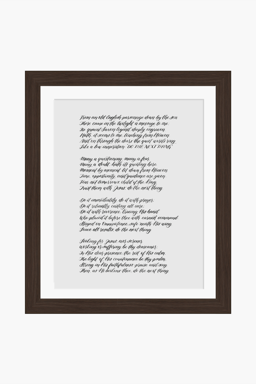 “Do the Next Thing” Poem