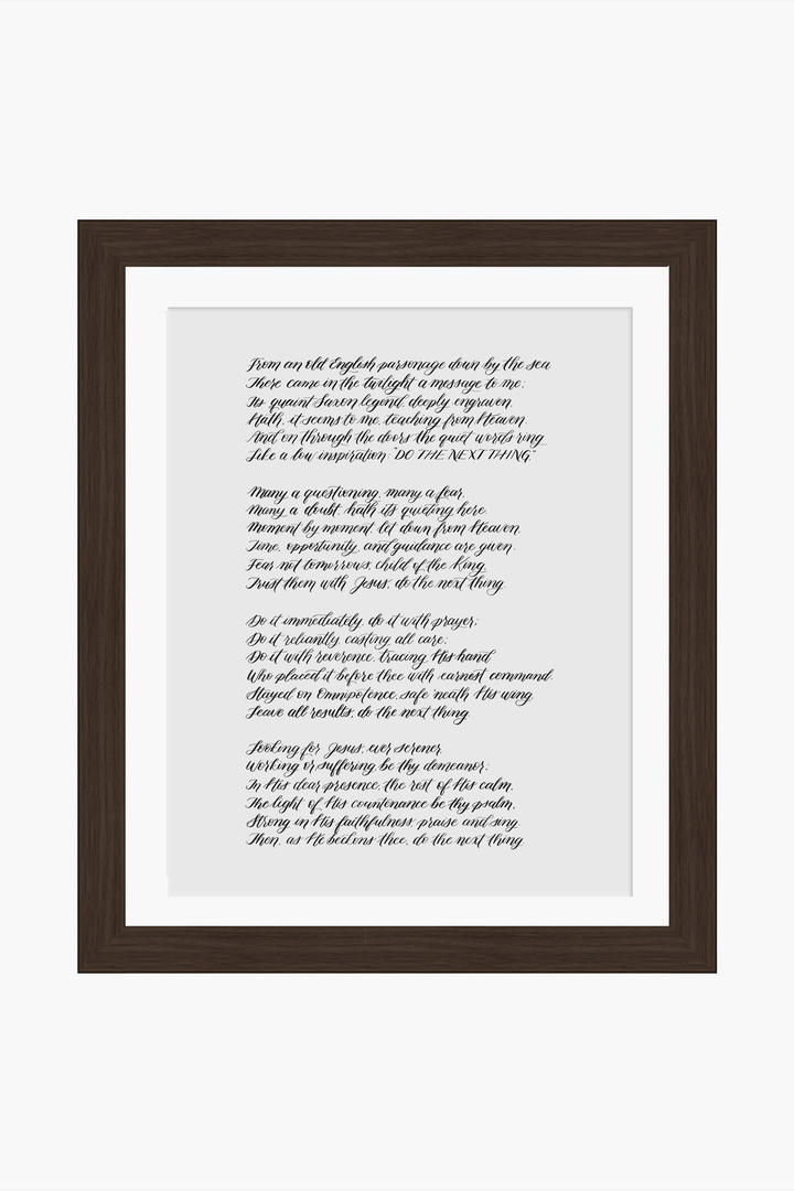 “Do the Next Thing” Poem