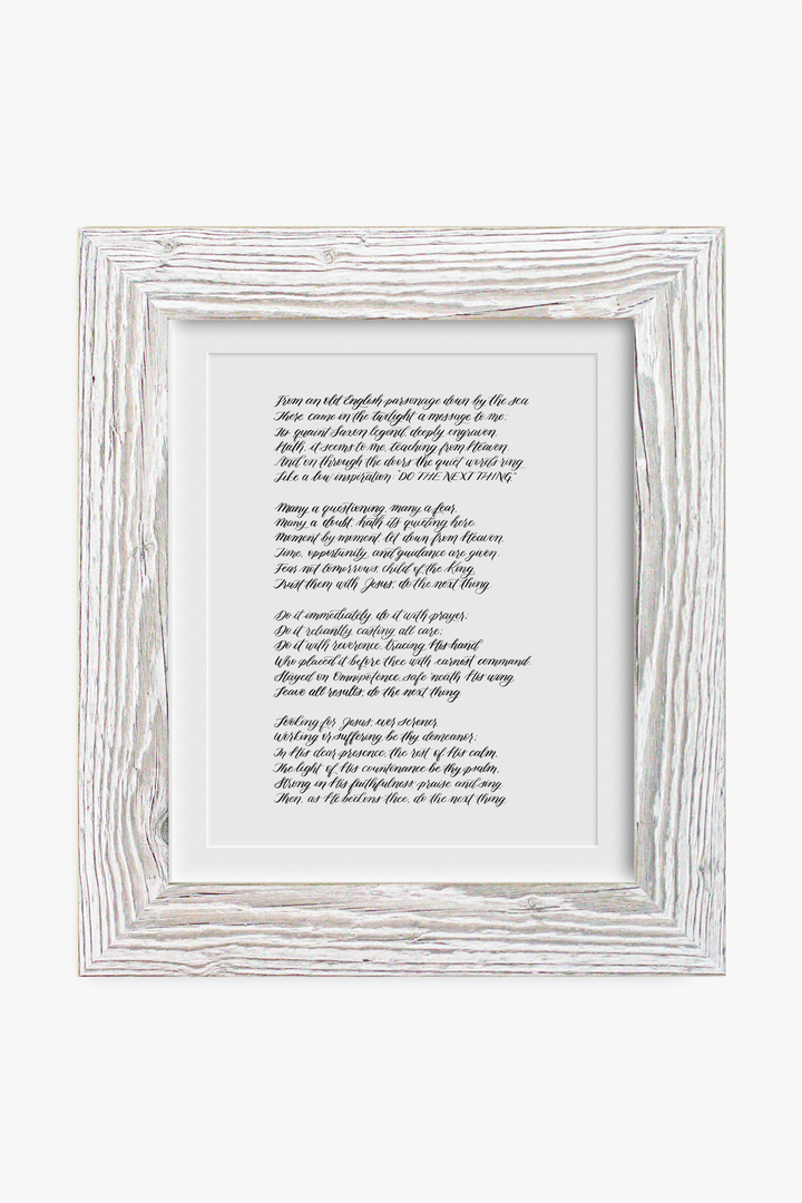 “Do the Next Thing” Poem