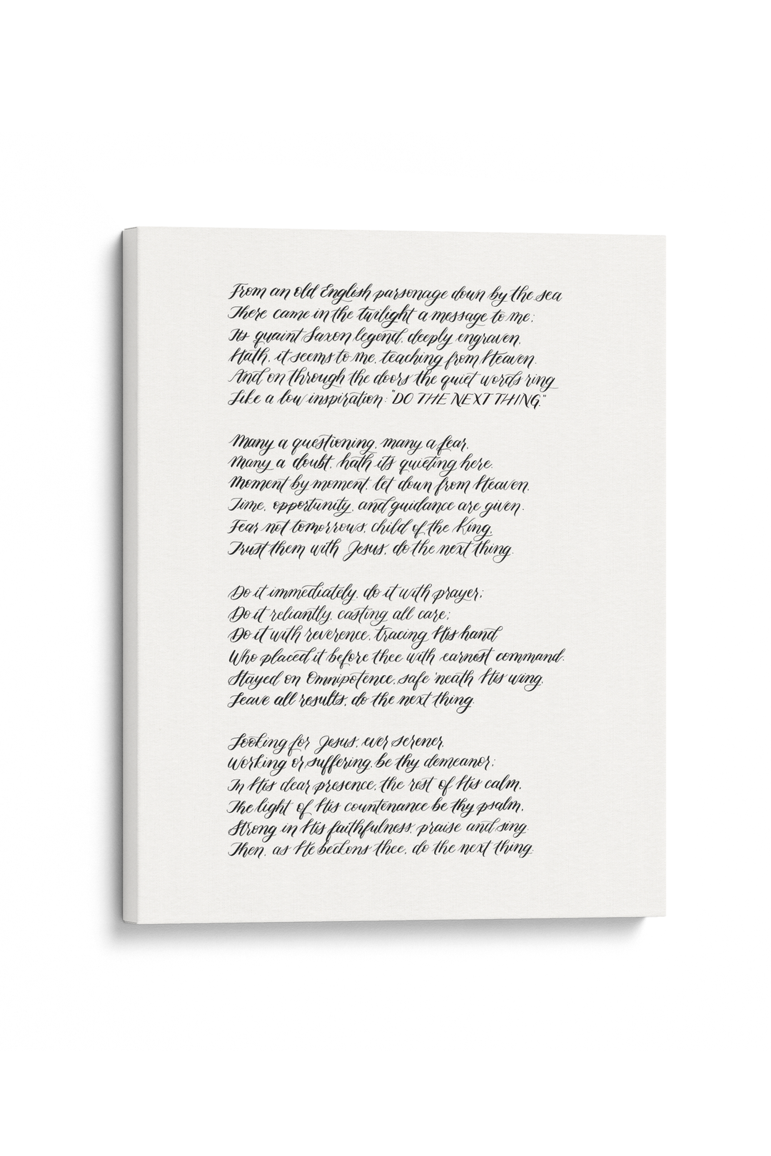 “Do the Next Thing” Poem