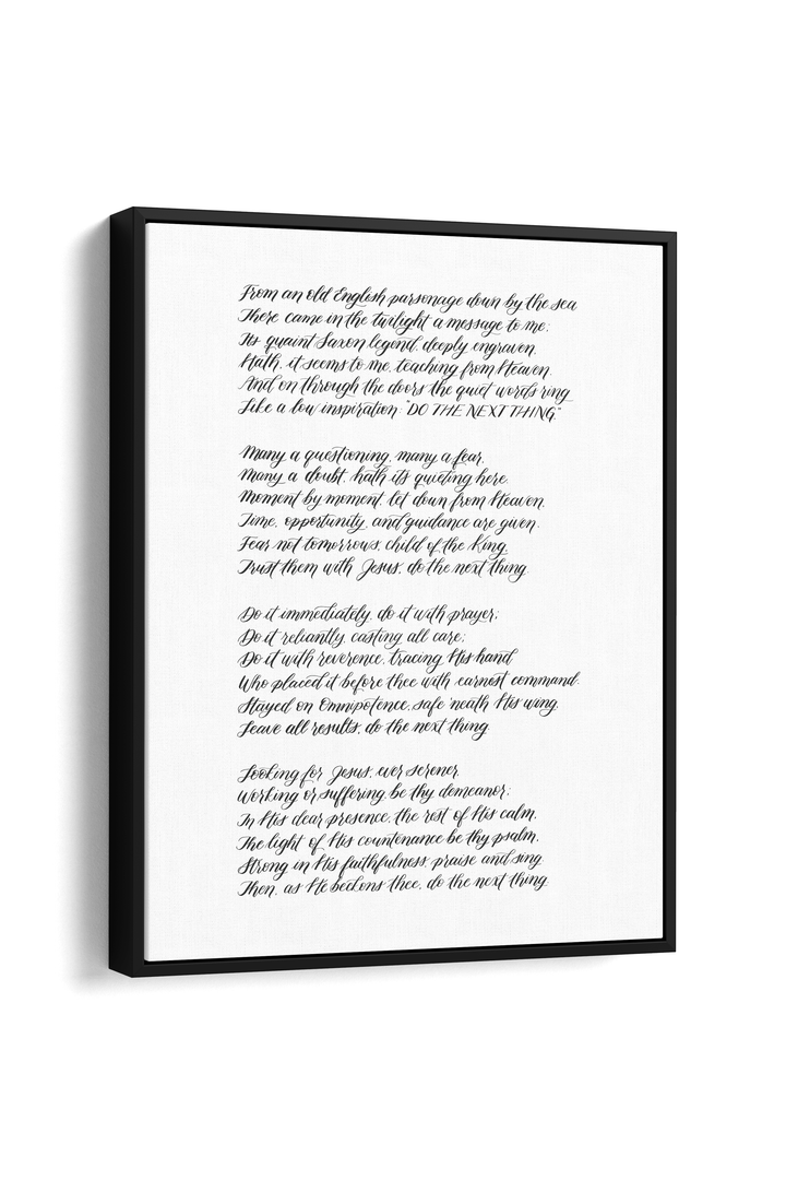 “Do the Next Thing” Poem