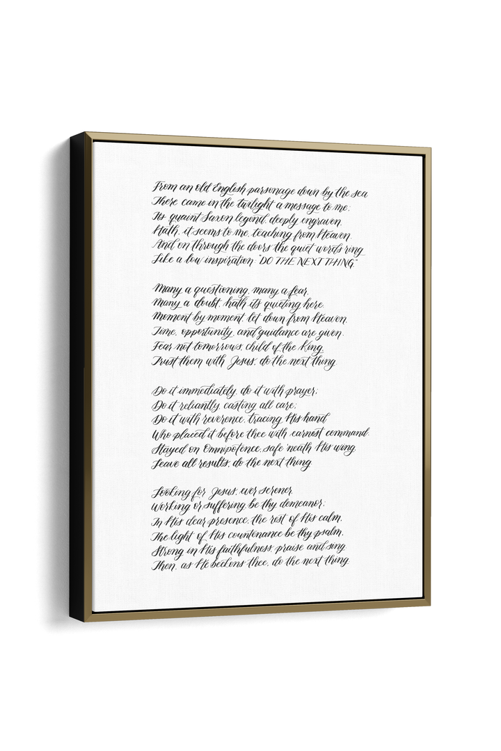 “Do the Next Thing” Poem