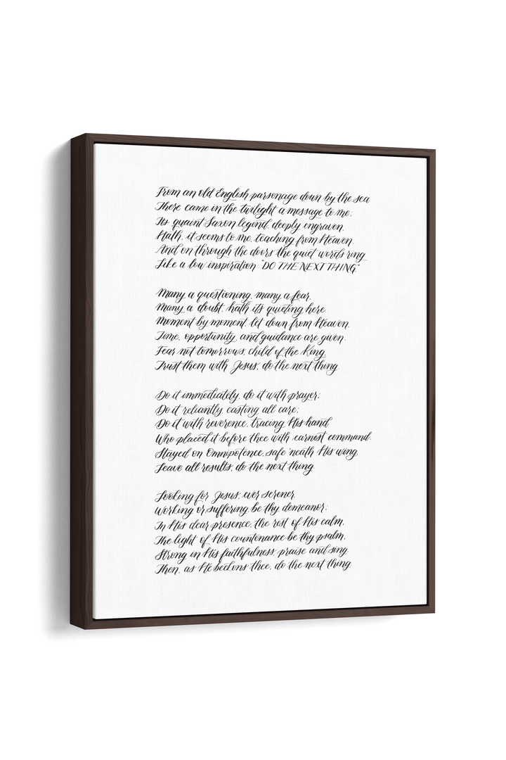 “Do the Next Thing” Poem