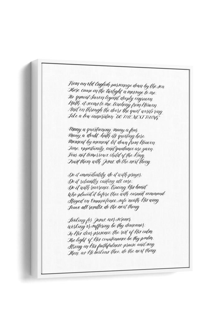 “Do the Next Thing” Poem
