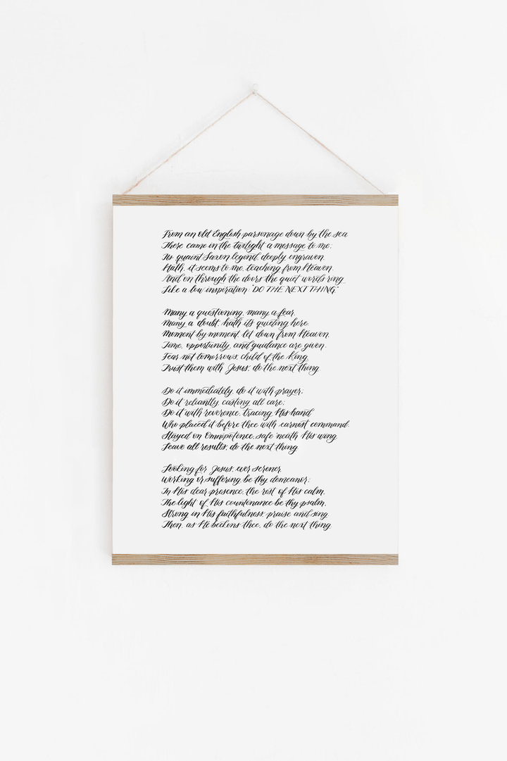 “Do the Next Thing” Poem Hanging Canvas