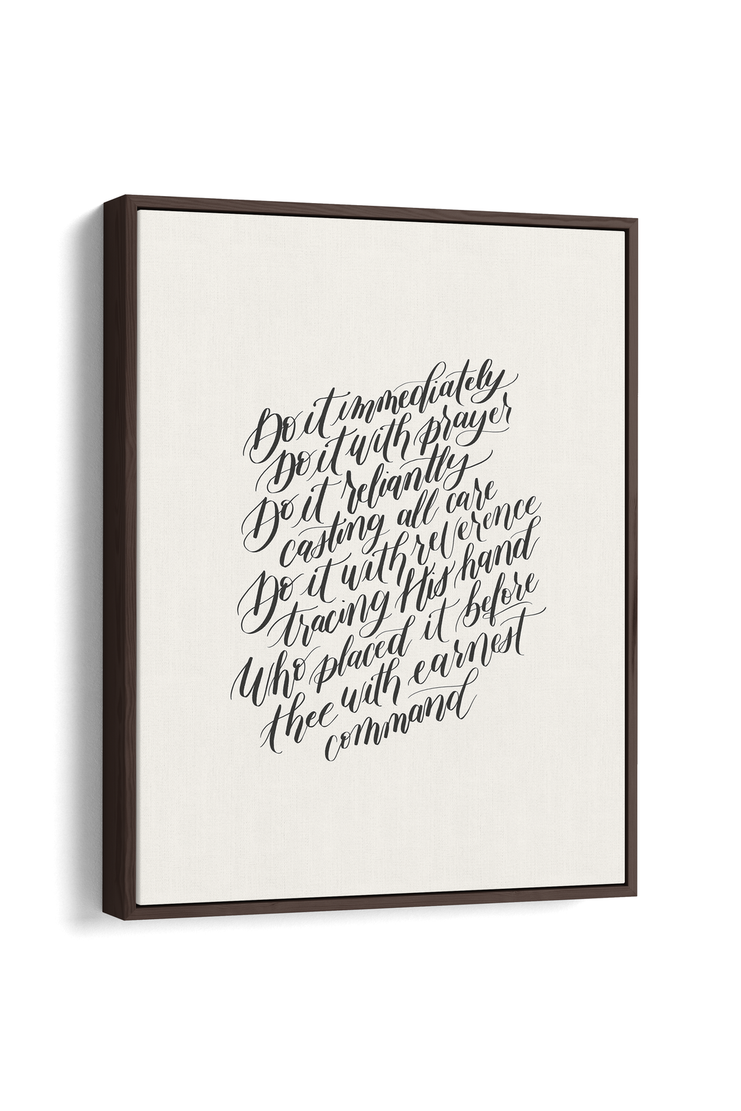 Encouragement in Faithful Obedience from "Do the Next Thing":  Soft Black/Soft White
