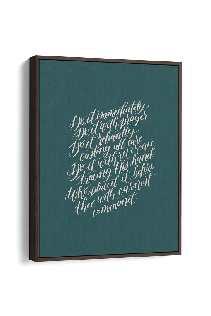 Encouragement in Faithful Obedience from "Do the Next Thing":  Teal/Cream