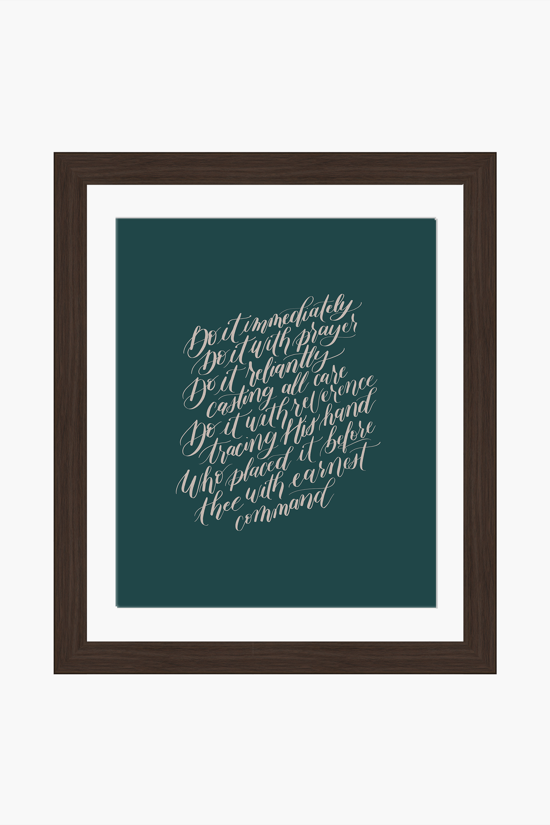 Encouragement in Faithful Obedience from "Do the Next Thing":  Teal/Cream
