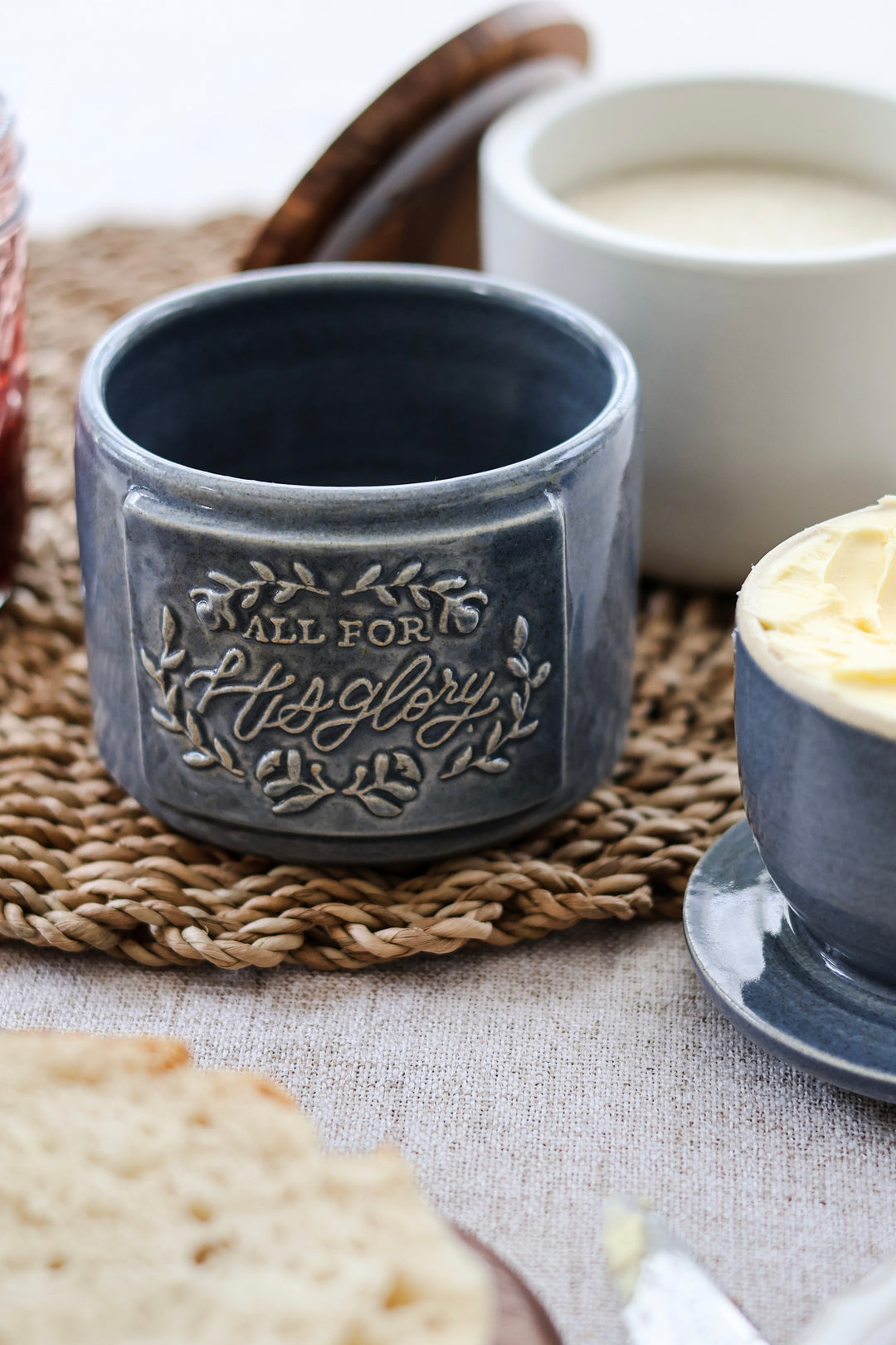 *PREORDER* “All for His Glory” Ceramic Butter Keeper