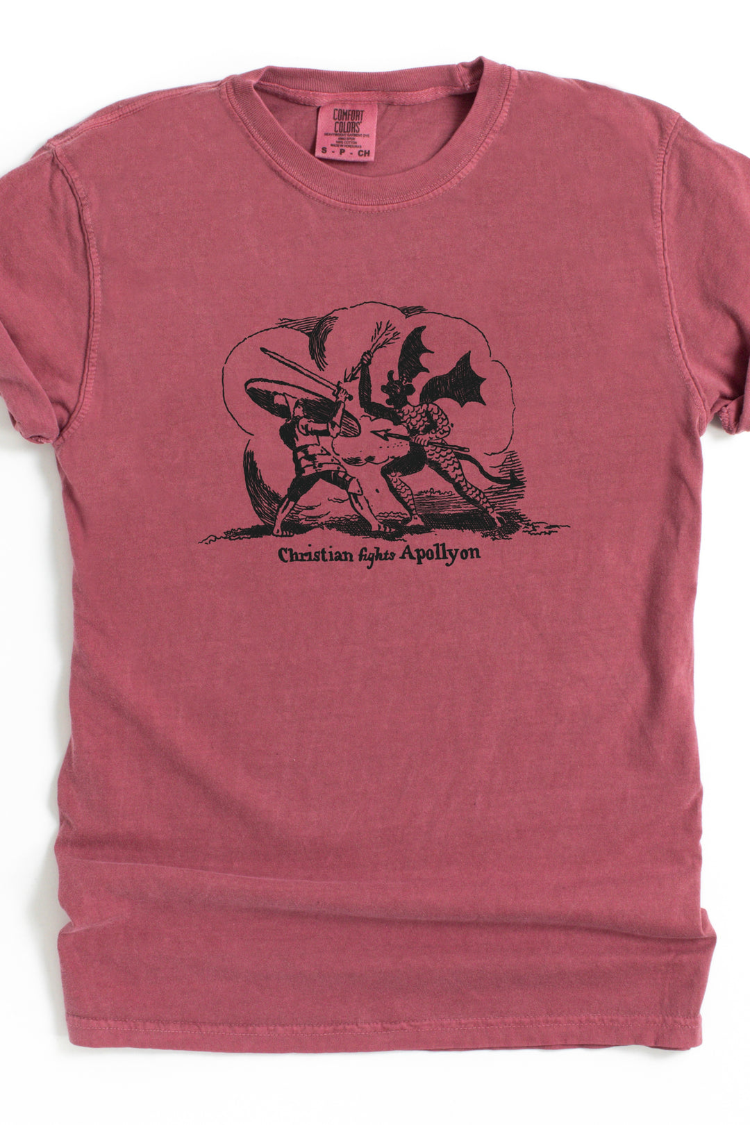Christian Fights Apollyon Short Sleeve Tee (Comfort Colors)