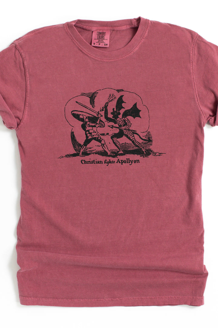 Christian Fights Apollyon Short Sleeve Tee (Comfort Colors)