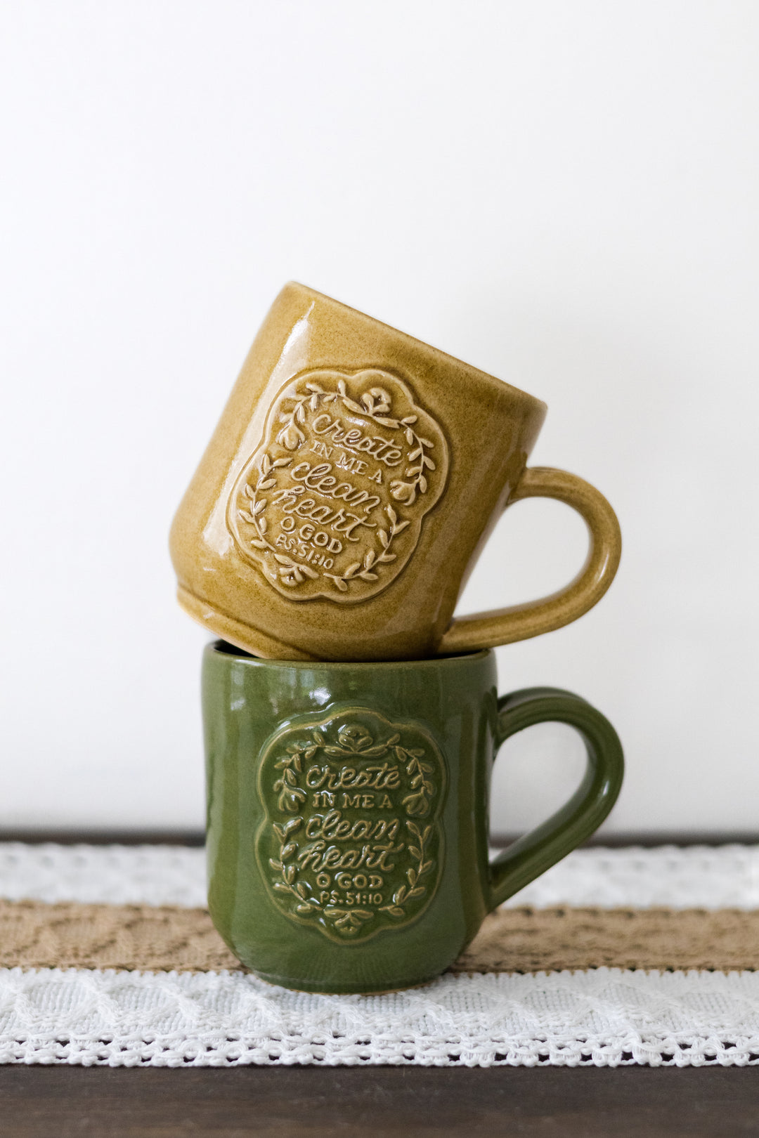 Psalm 51 Hand Thrown Ceramic Mug