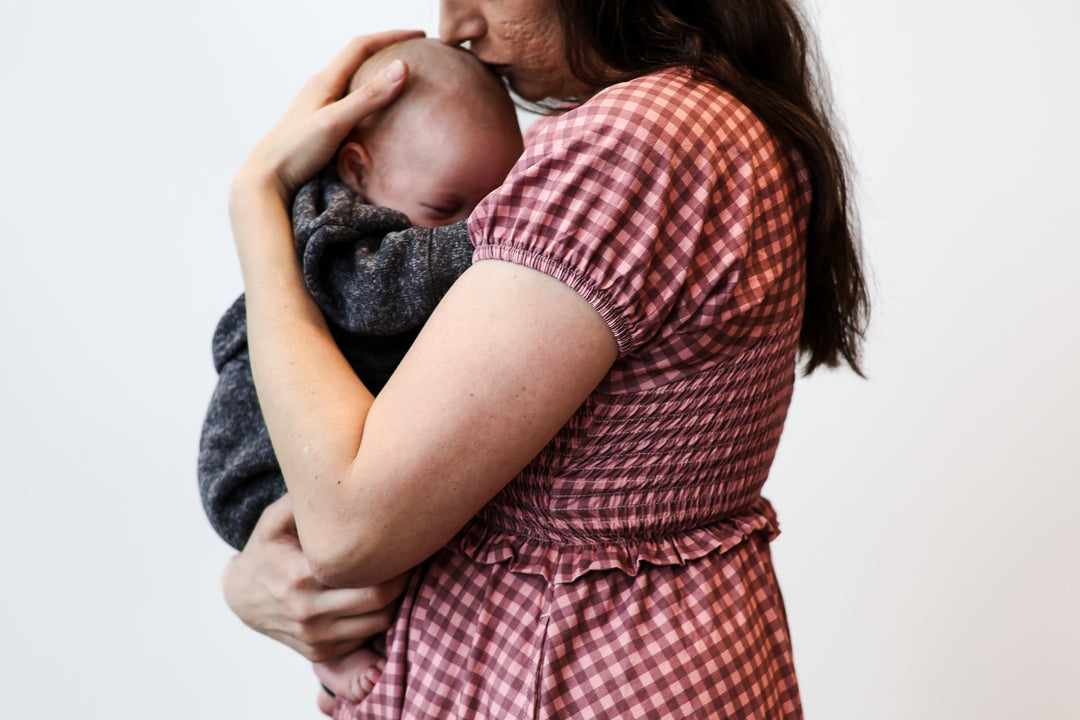 Gingham Blush—Cottage Dress