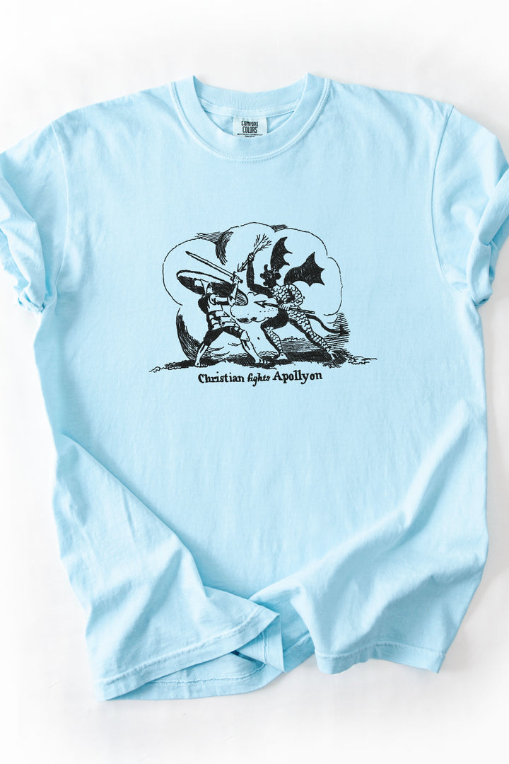 Christian Fights Apollyon Short Sleeve Tee (Comfort Colors)