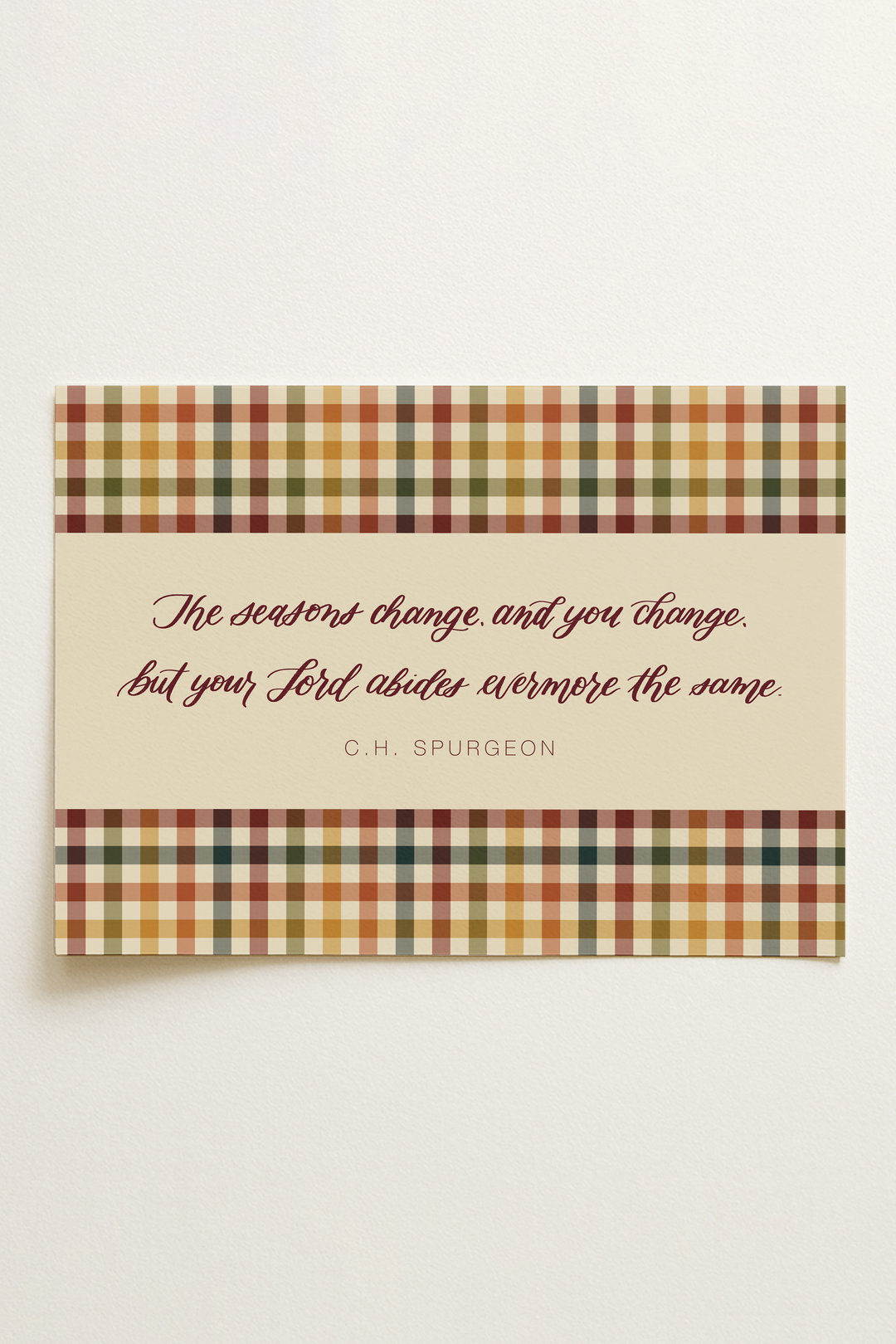 Harvest Gingham 5x7 Mini Print