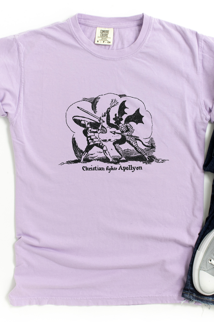 Christian Fights Apollyon Short Sleeve Tee (Comfort Colors)