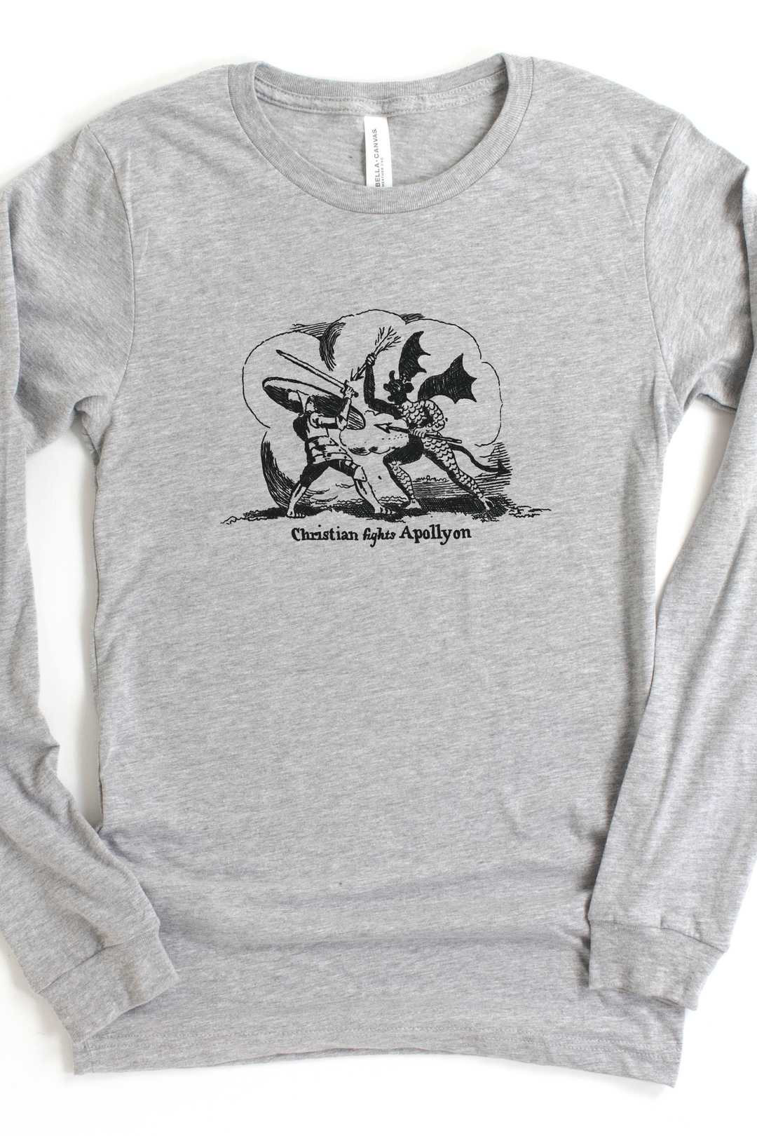 Christian Fights Apollyon Long Sleeve Tee ( Bella Canvas)