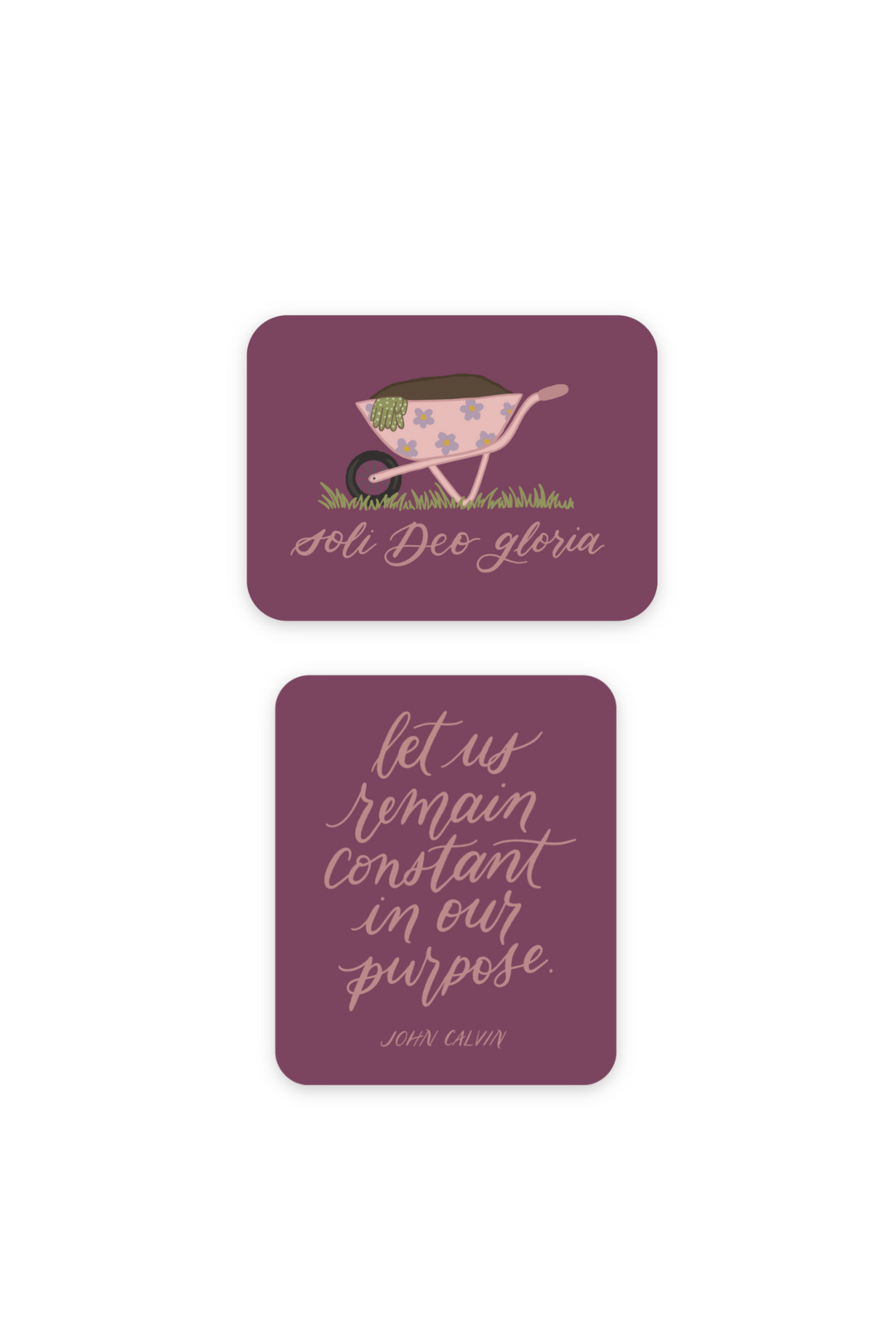 Soli Deo Gloria/Calvin Sticker Set