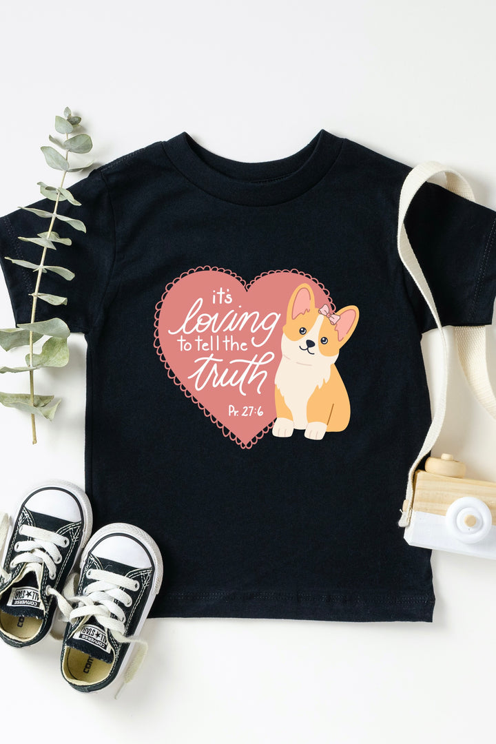 "It's Loving to Tell the Truth" Heart Toddler Tee