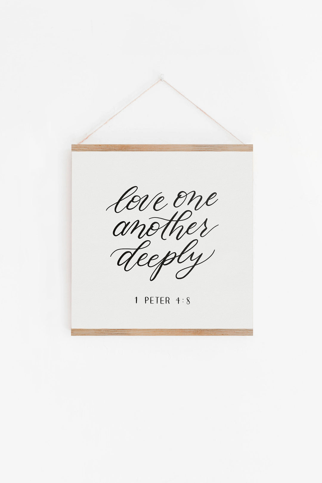 “Love One Another Deeply” Hanging Rail Canvas