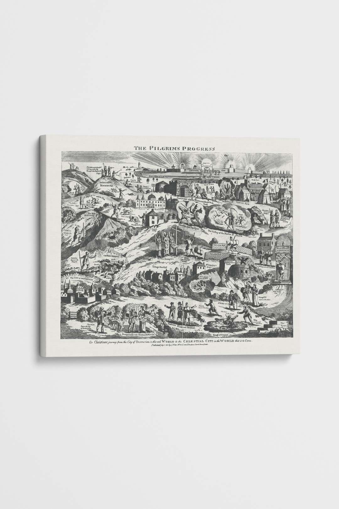 Pilgrim's Progress Map-Soft Black