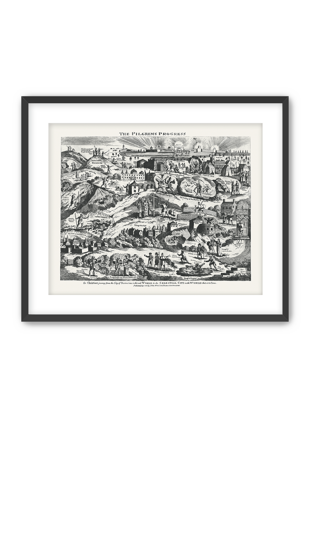 Pilgrim's Progress Map-Soft Black